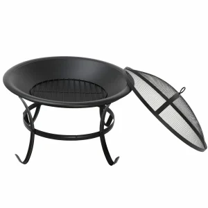 22" Metal Fire Pit Firepit
