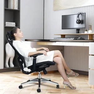 Office Chair, High Back Adjustable Swivel PU Leather Desk Chair
